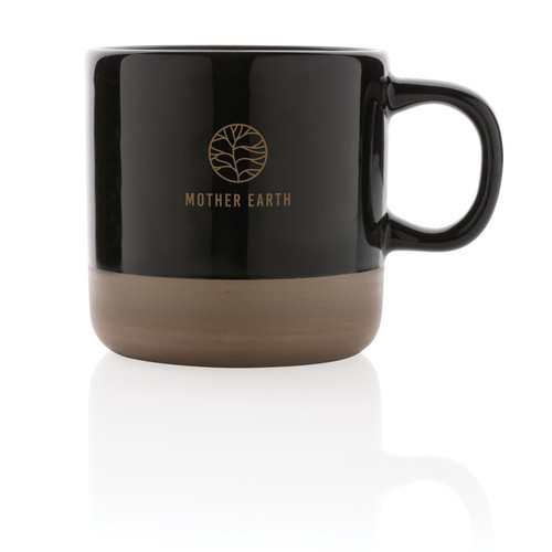 black Taza de cerámica esmaltada 360ml.
