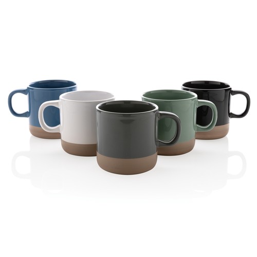 black Taza de cerámica esmaltada 360ml.