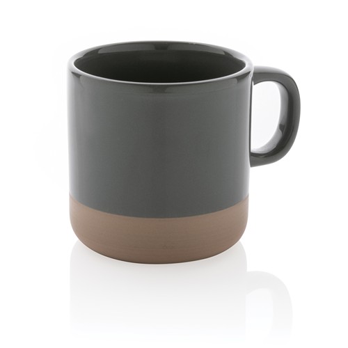 gray Taza de cerámica esmaltada 360 ml