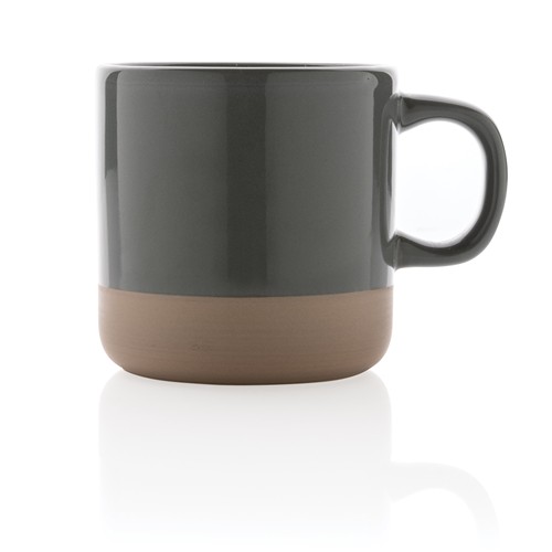 gray Taza de cerámica esmaltada 360 ml