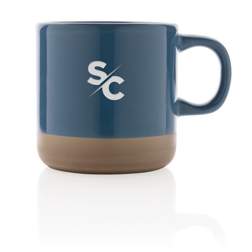 blue Taza de cerámica esmaltada 360ml.