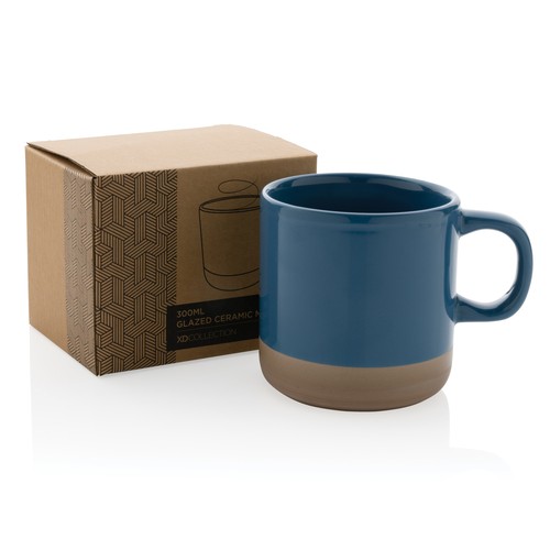 blue Taza de cerámica esmaltada 360ml.
