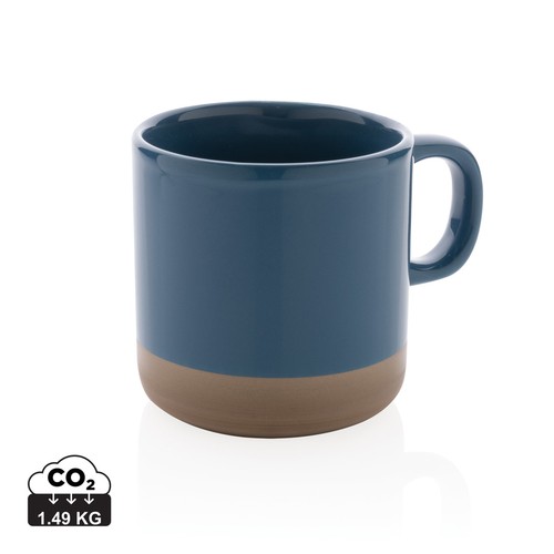TAZA DE CERÁMICA ESMALTADA 360ML.