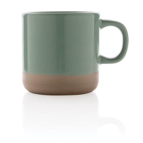 green Taza de cerámica esmaltada 360ml.
