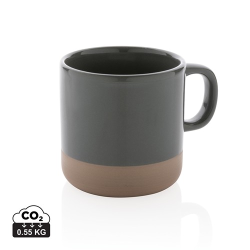 gray Taza de cerámica esmaltada 360 ml