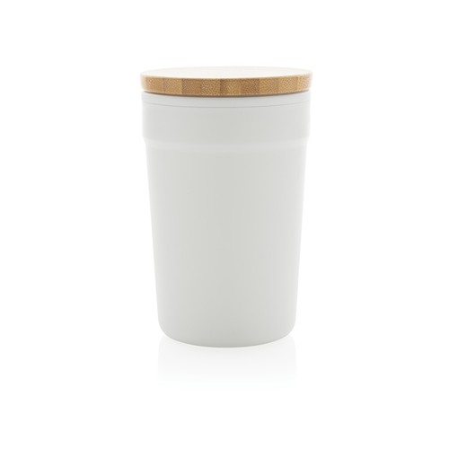 Mug 300ml en PP recyclé GRS avec couvercle en bambou - 5