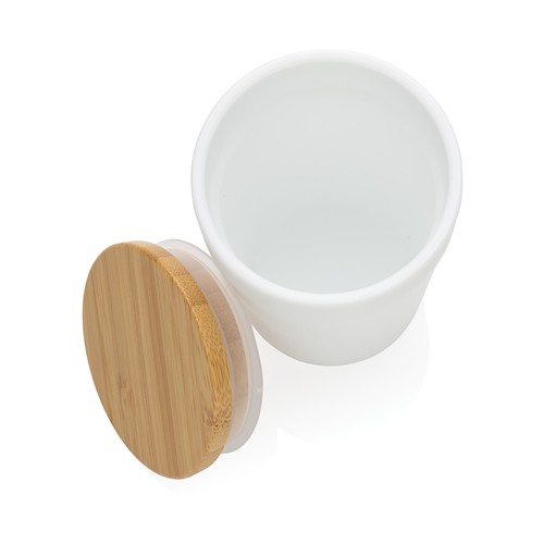 Mug 300ml en PP recyclé GRS avec couvercle en bambou - 6