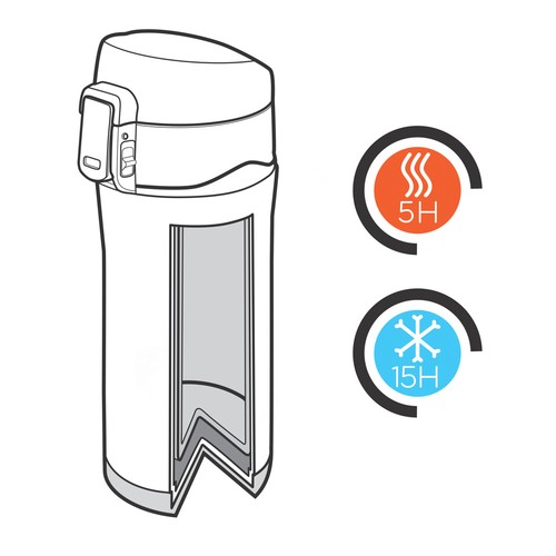 Taza al vacío de acero inoxidable reciclado RCS