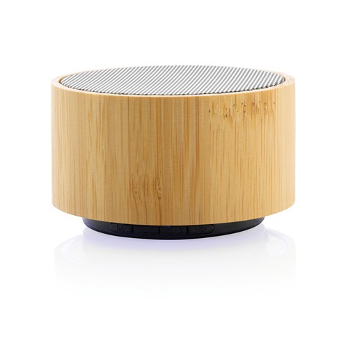 black Altavoz inalámbrico 3W bambú y RCS
