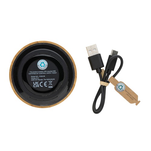black Altavoz inalámbrico 3W bambú y RCS