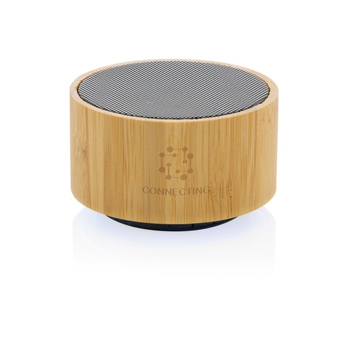 black Altavoz inalámbrico 3W bambú y RCS