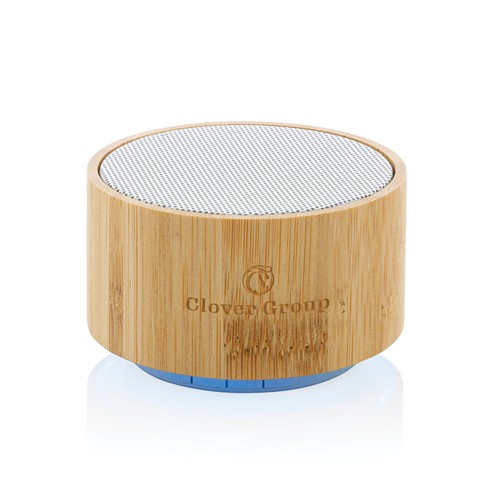 white Altavoz inalámbrico 3W bambú y RCS