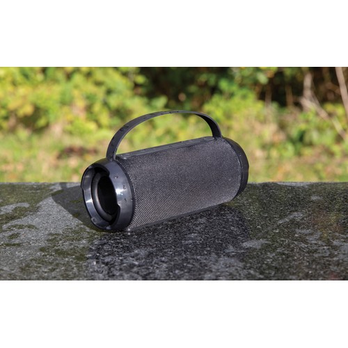 black Altavoz impermeable 6W Soundboom de plástico reciclado RCS