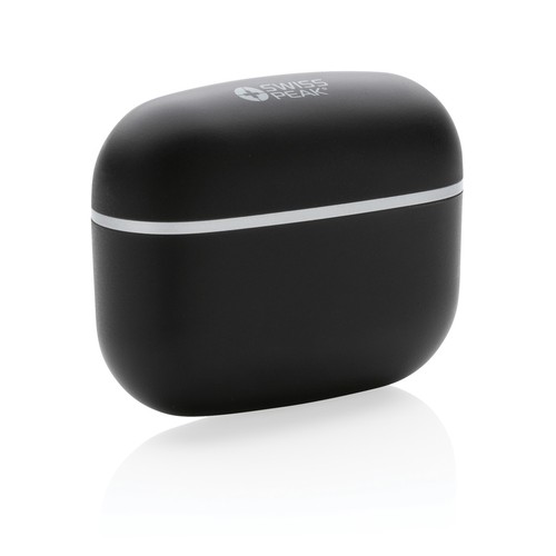 black Auriculares RCS de plástico reciclado Swiss Peak TWS 2.0