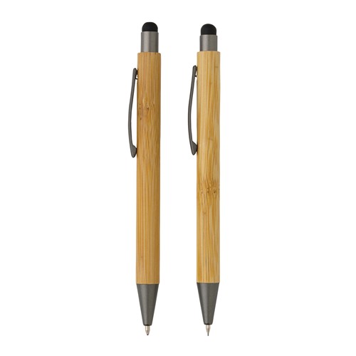 Set de stylos en bambou dans un coffret - 4