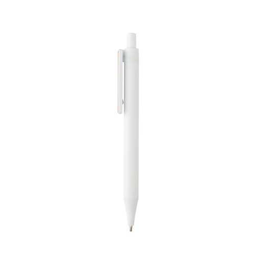 white Bolígrafo GRS RABS con clip de bambú