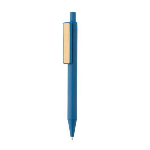 blue Bolígrafo GRS RABS con clip de bambú