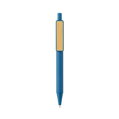 blue Bolígrafo GRS RABS con clip de bambú