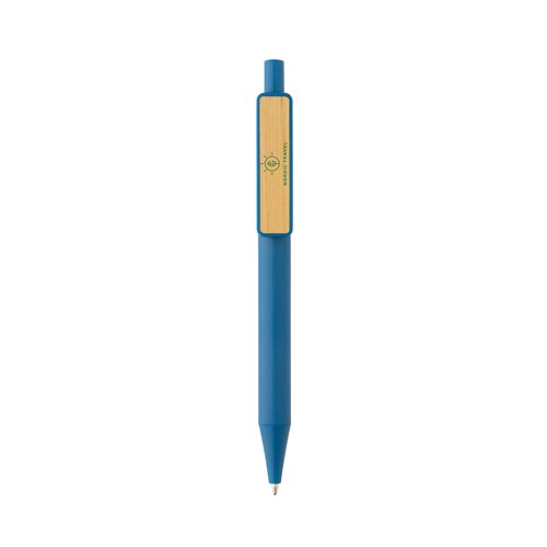 blue Bolígrafo GRS RABS con clip de bambú