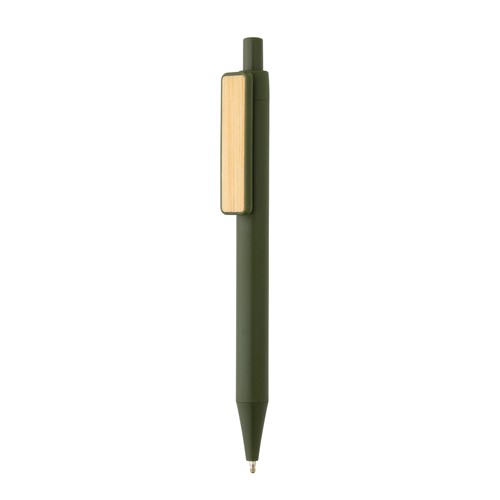 green Bolígrafo GRS RABS con clip de bambú