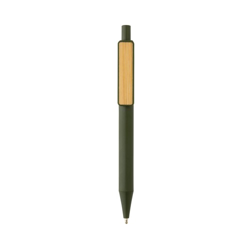 green Bolígrafo GRS RABS con clip de bambú