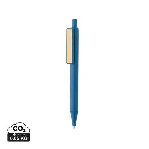 blue Bolígrafo GRS RABS con clip de bambú