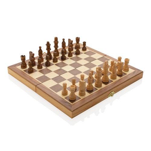 marrón Juego de ajedrez plegable Luxury de madera