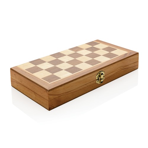 marrón Juego de ajedrez plegable Luxury de madera