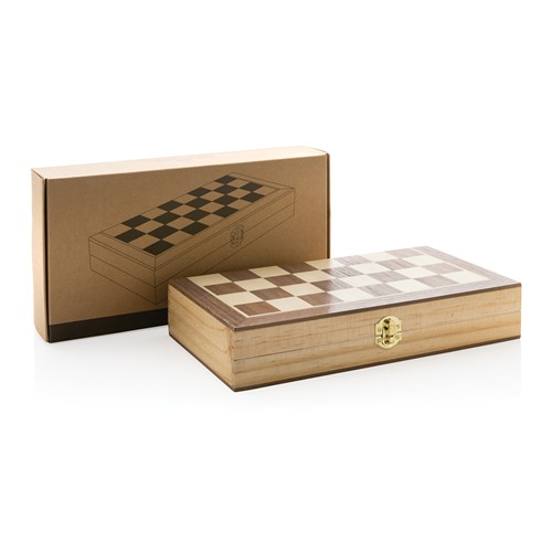 marrón Juego de ajedrez plegable Luxury de madera