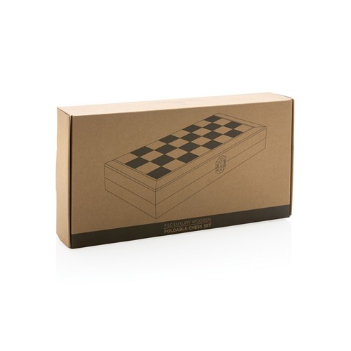 marrón Juego de ajedrez plegable Luxury de madera