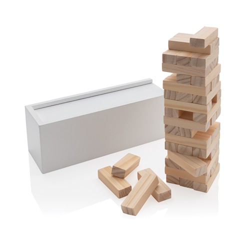 white Juego apilamiento de bloques de madera Deluxe