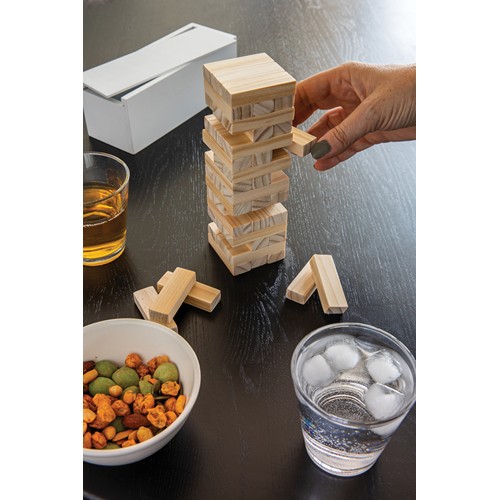 white Juego apilamiento de bloques de madera Deluxe