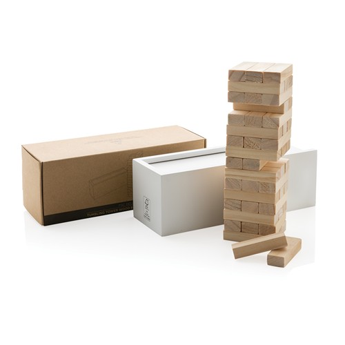 white Juego apilamiento de bloques de madera Deluxe