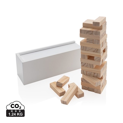 white Juego apilamiento de bloques de madera Deluxe