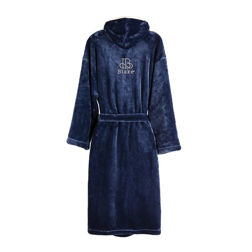 azul marino Albornoz VINGA Louis felpa GRS RPET, L/XL