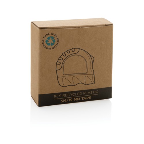 black Flexómetro de plástico reciclado RCS 5M/19 mm