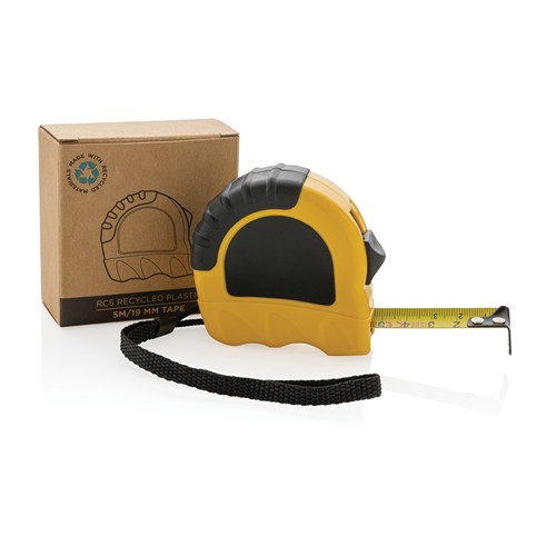 yellow Flexómetro de plástico reciclado RCS 5M/19 mm