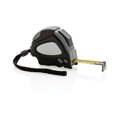 black Flexómetro auto stop RCS plástico reciclado 3m/16mm