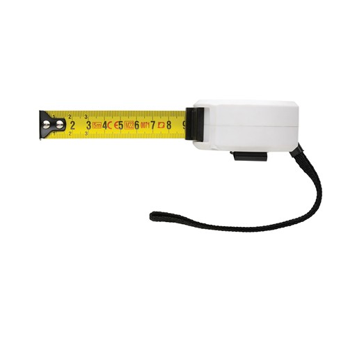 white Flexómetro de bambú de plástico reciclado RCS 5M/19mm