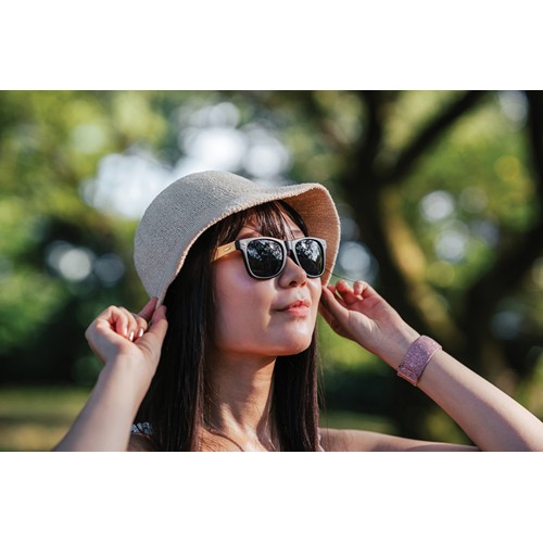 Lunettes de soleil en bambou et plastique recyclé RCS - 7