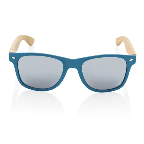 blue Gafas de sol de plástico reciclado bambú y RCS