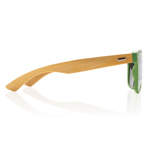 green Gafas de sol de plástico reciclado bambú y RCS