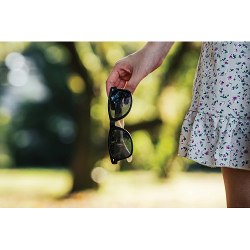 Lunettes de soleil en bambou et plastique recyclé RCS - 9