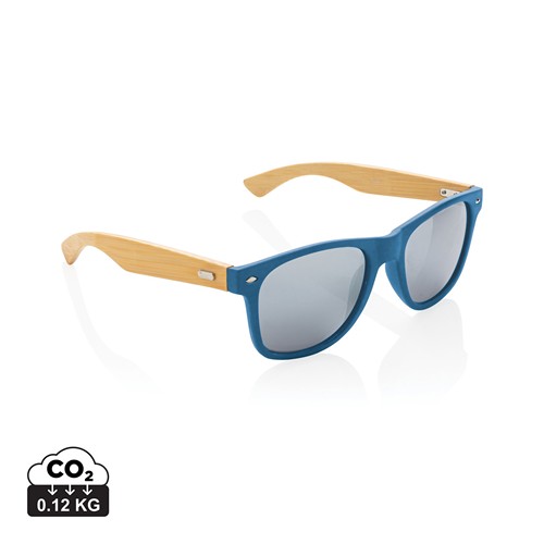 blue Gafas de sol de plástico reciclado bambú y RCS