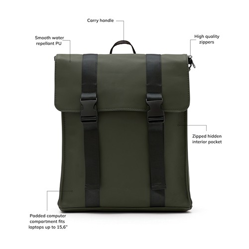 green Mochila VINGA Baltimore RCS