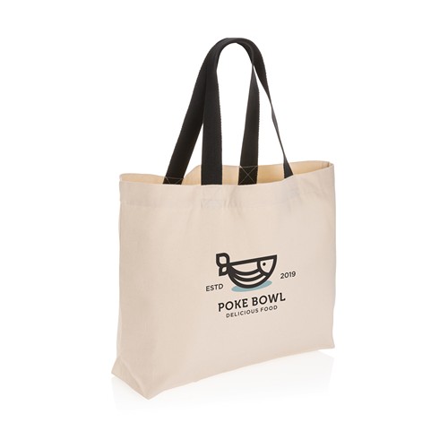 de blanco Tote grande de lona de 240 g/m² Impact Aware™ sin teñir