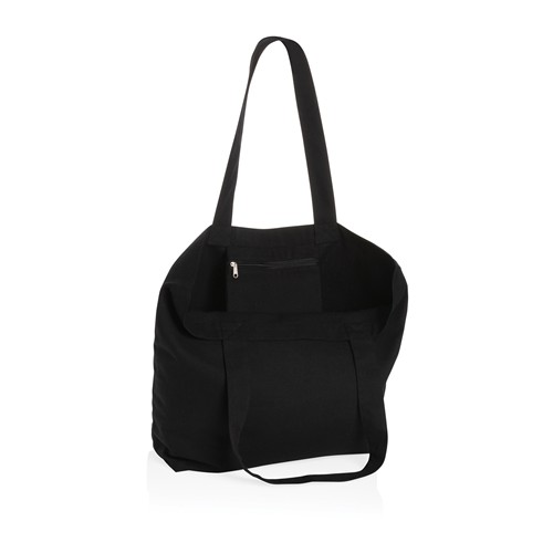 black Bolsa compra de lona Impact Aware™ de 240 g/m² con bolsillo