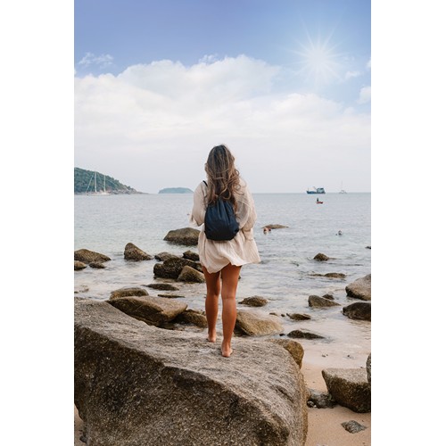 Sac à dos à cordon en denim recyclé Impact AWARE™ - 6