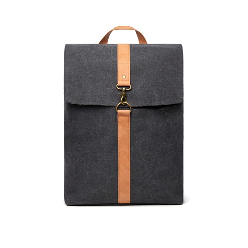 black Mochila VINGA Bosler GRS lona reciclada