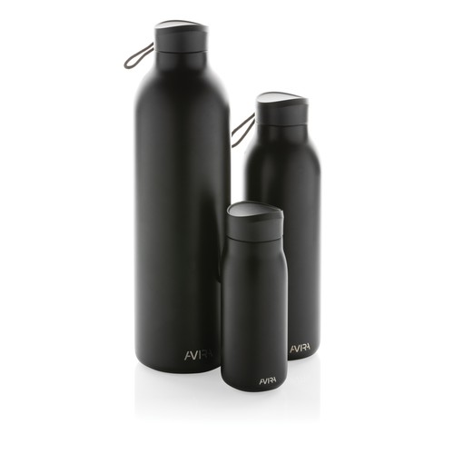 black Botella Avira Avior 1L de acero RCS